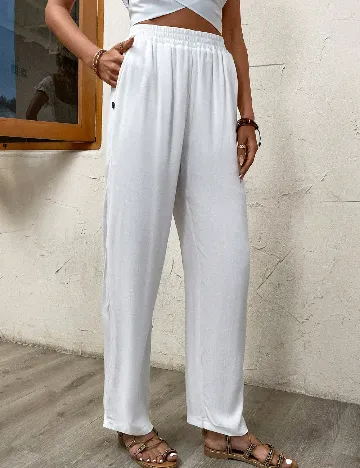 Pantaloni SHEIN, alb