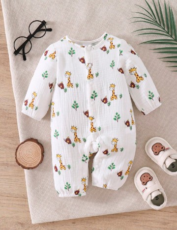 Salopeta Shein Kids, alb