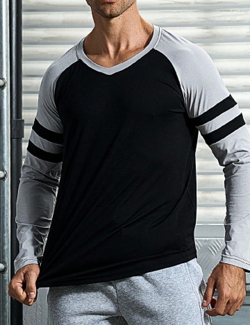 Bluza SHEIN, gri/negru