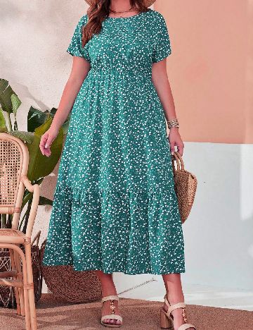 Rochie lunga SHEIN CURVE, turcoaz