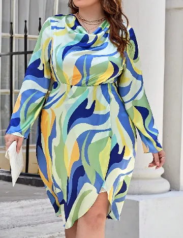 Rochie medie SHEIN CURVE, mix culori