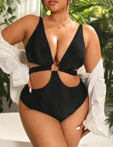 Costum de baie SHEIN CURVE, negru