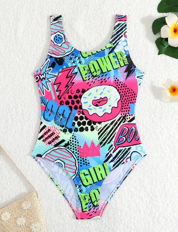 Costum de baie Shein Kids, mix culori