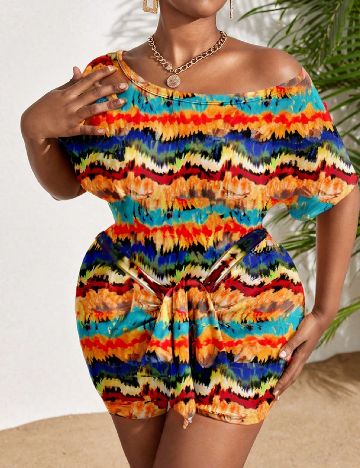 Salopeta SHEIN CURVE, mix culori