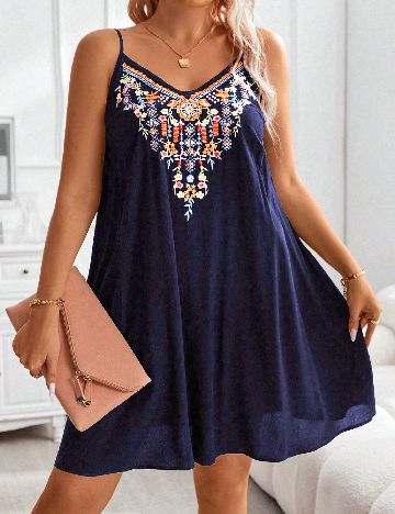 Rochie scurta SHEIN CURVE, bleumarin