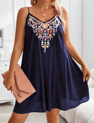 Rochie scurta SHEIN CURVE, bleumarin