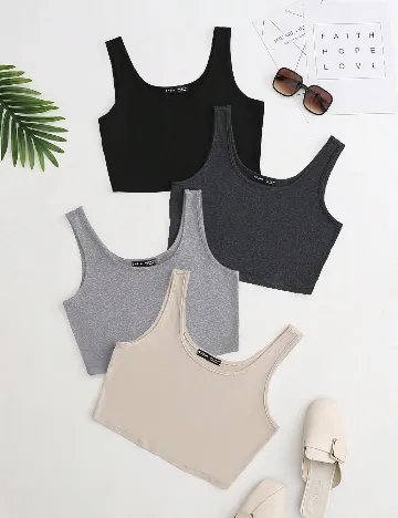 Set topuri 4 bucati SHEIN, mix culori