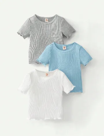 Set Tricouri 3 bucati CozyCub, mix culori