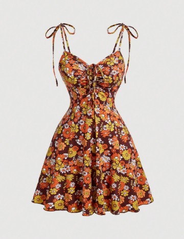 Rochie scurta SHEIN, floral print