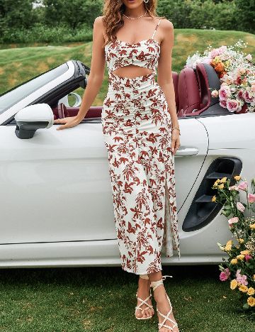 Rochie lunga SHEIN, crem