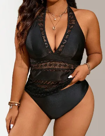 Costum de baie SHEIN CURVE, negru