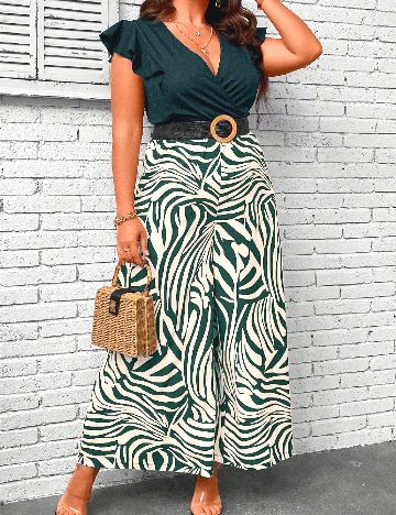 Salopeta SHEIN CURVE, verde