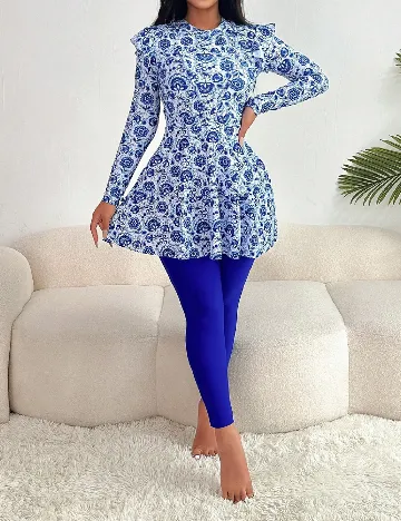 Costum de baie SHEIN, albastru