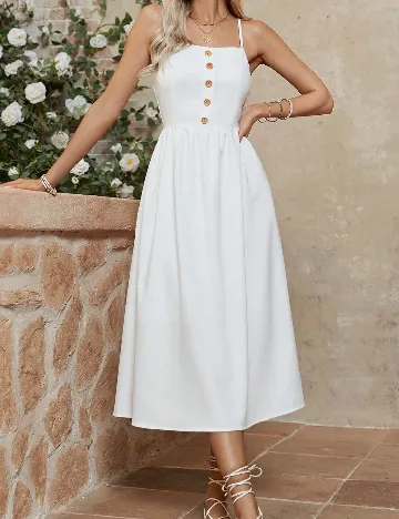 Rochie medie SHEIN, alb