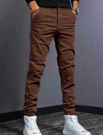 Pantaloni SHEIN, maro