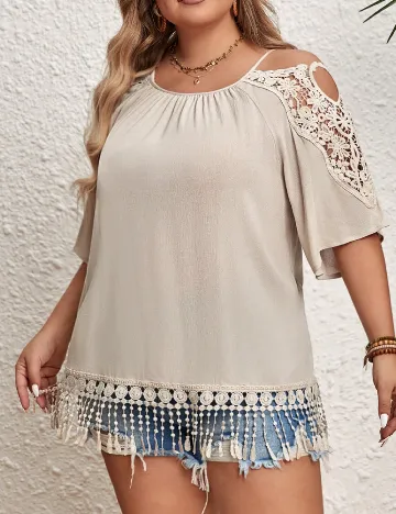 Bluza SHEIN CURVE, bej