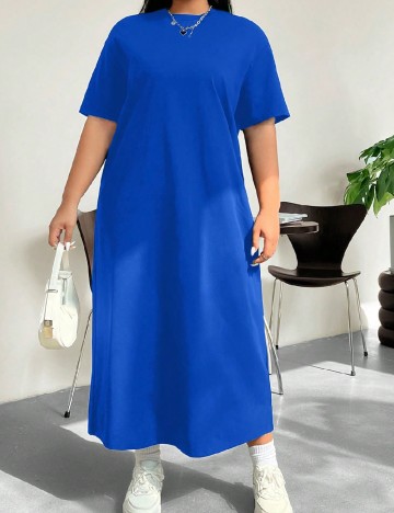 Rochie lunga SHEIN CURVE, albastru