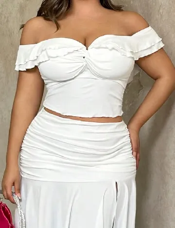 Top SHEIN CURVE, alb