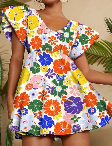 Rochie scurta SHEIN, mix culori