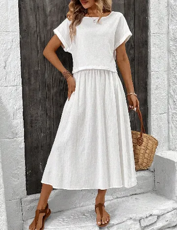 Compleu SHEIN CURVE, alb