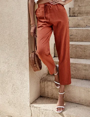 Pantaloni SHEIN, caramiziu