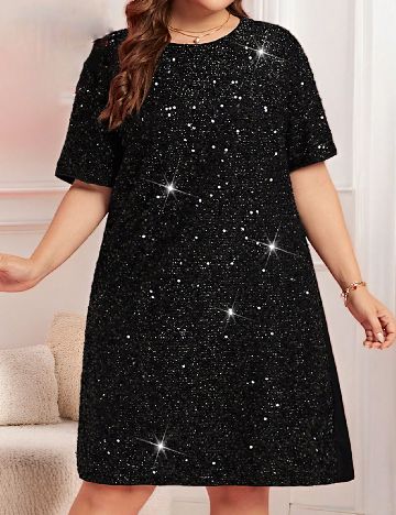 Rochie scurta SHEIN CURVE, negru