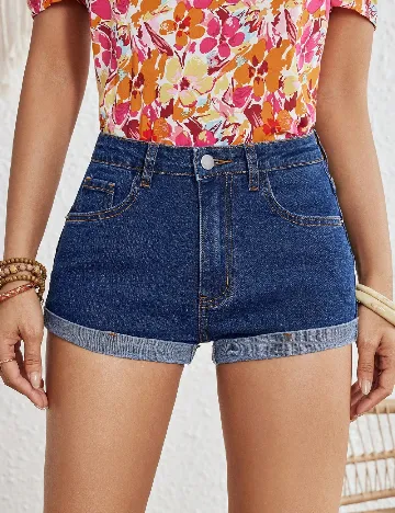 Pantaloni scurti SHEIN, bleumarin