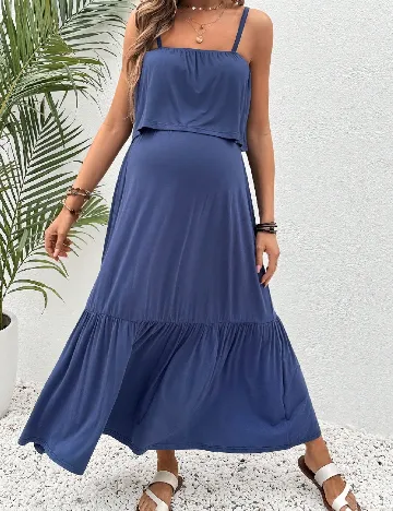 Rochie lunga SHEIN Maternity, albastru