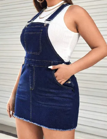 Rochie scurta SHEIN CURVE, bleumarin