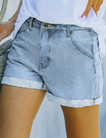 Pantaloni scurti SHEIN, albastru