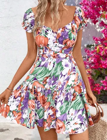 Rochie scurta SHEIN, floral print