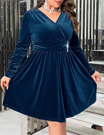 Rochie scurta SHEIN CURVE, albastru