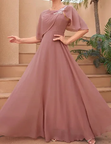 Rochie lunga SHEIN, roz pudra