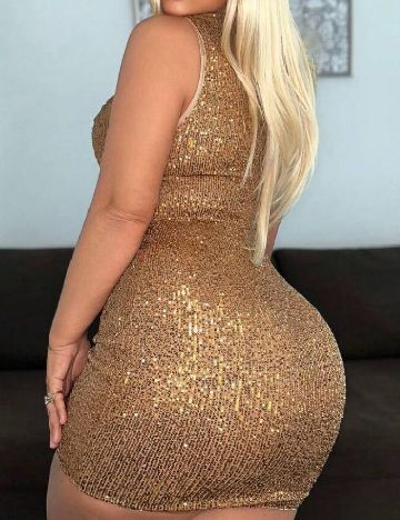 Rochie scurta SHEIN CURVE, maro