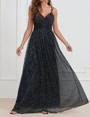 Rochie lunga UNITHORSE, negru