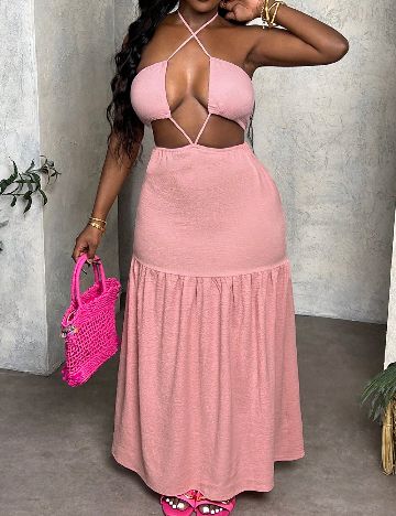 Rochie lunga SHEIN, roz