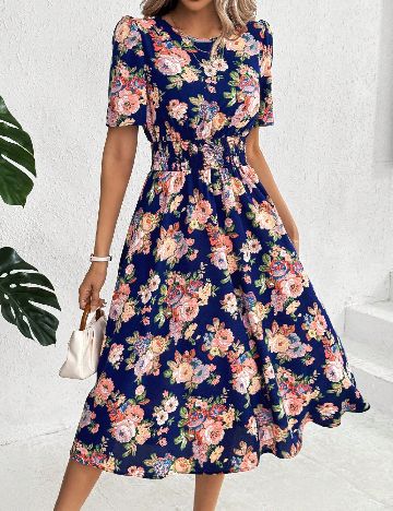 Rochie medie SHEIN, floral print