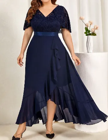 Rochie lunga SHEIN CURVE, bleumarin