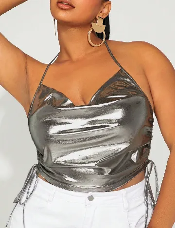 Top SHEIN CURVE, argintiu