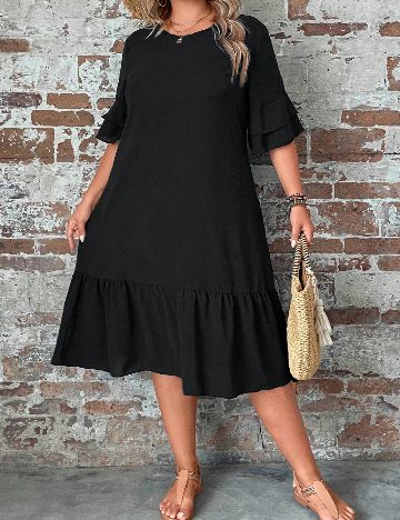 Rochie medie SHEIN CURVE, negru