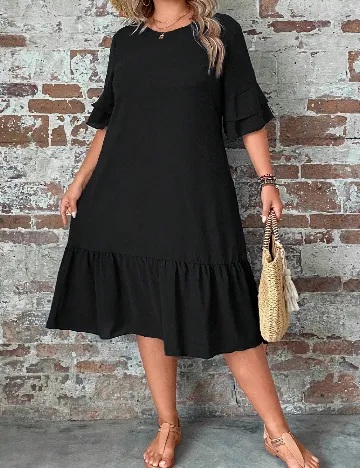 Rochie medie SHEIN CURVE, negru