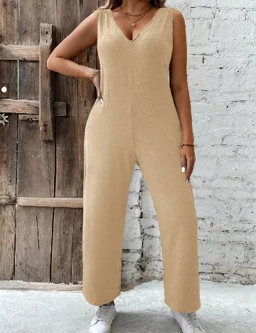 Salopeta SHEIN CURVE, crem