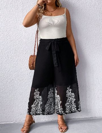 Pantaloni SHEIN CURVE, negru