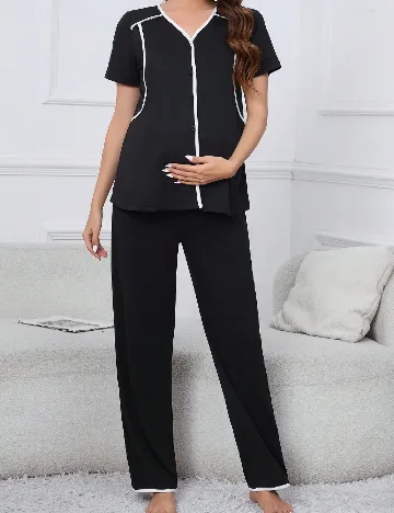 Pijama SHEIN Maternity, negru