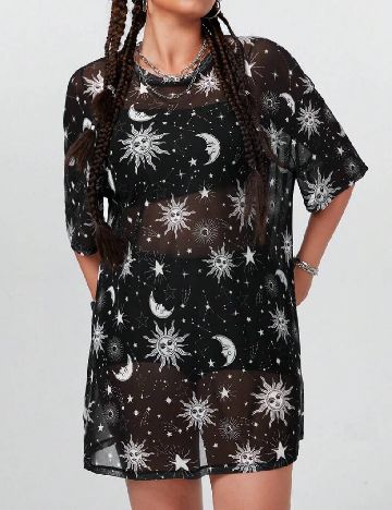 Tricou Oversize SHEIN CURVE, negru