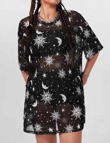 Tricou Oversize SHEIN CURVE, negru