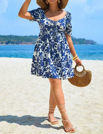 Rochie scurta SHEIN CURVE, albastru