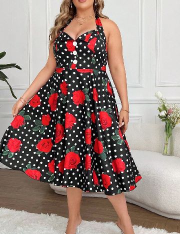 Rochie medie SHEIN CURVE, negru