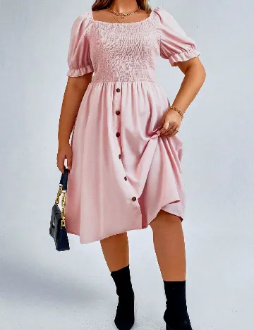 Rochie medie SHEIN CURVE, roz