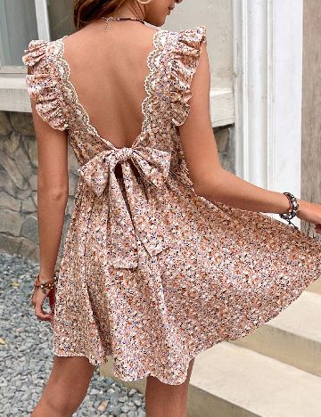 Rochie scurta SHEIN, floral print